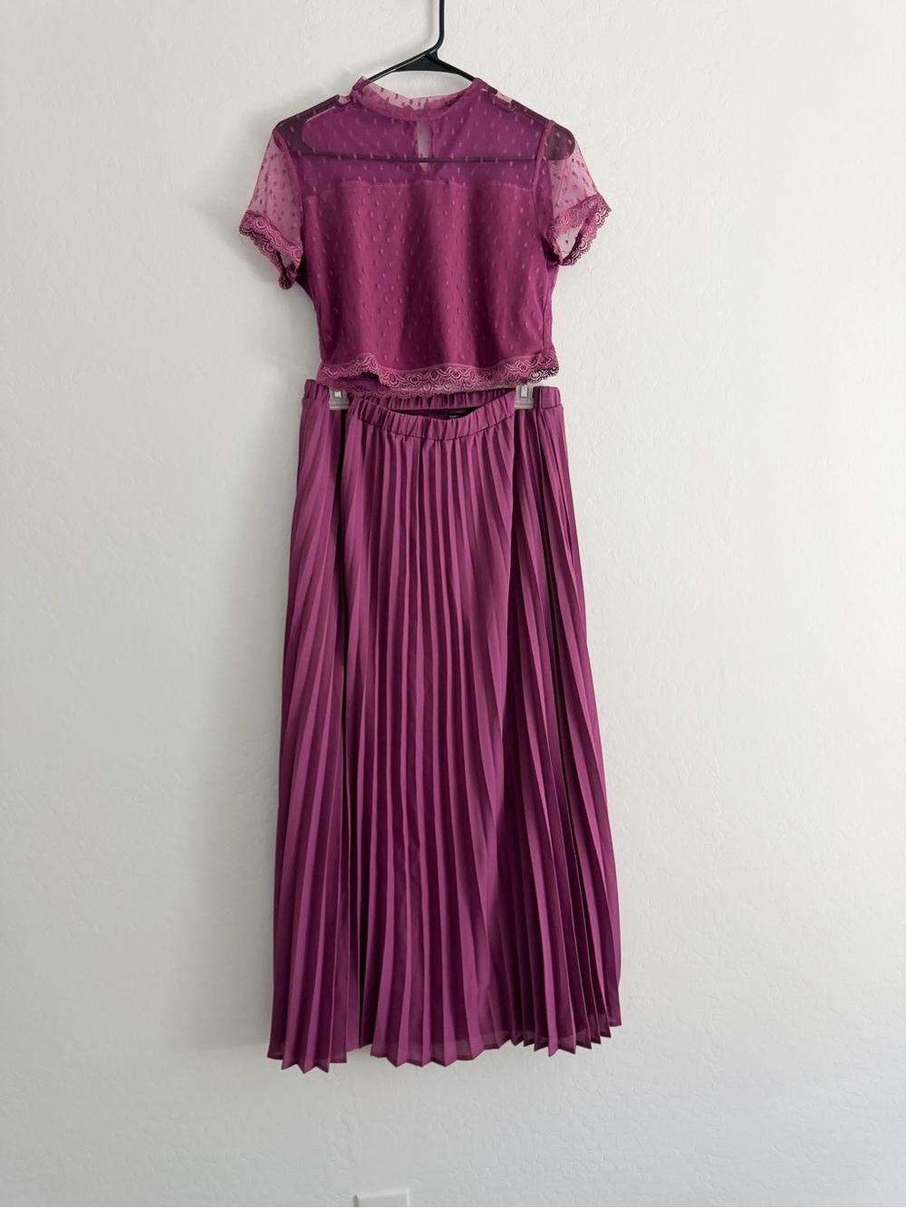 SHEIN Pleated Maxi Skirt in Plum